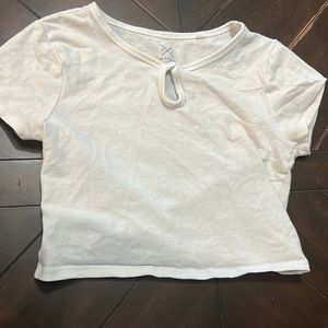 Pacsun cropped white tee